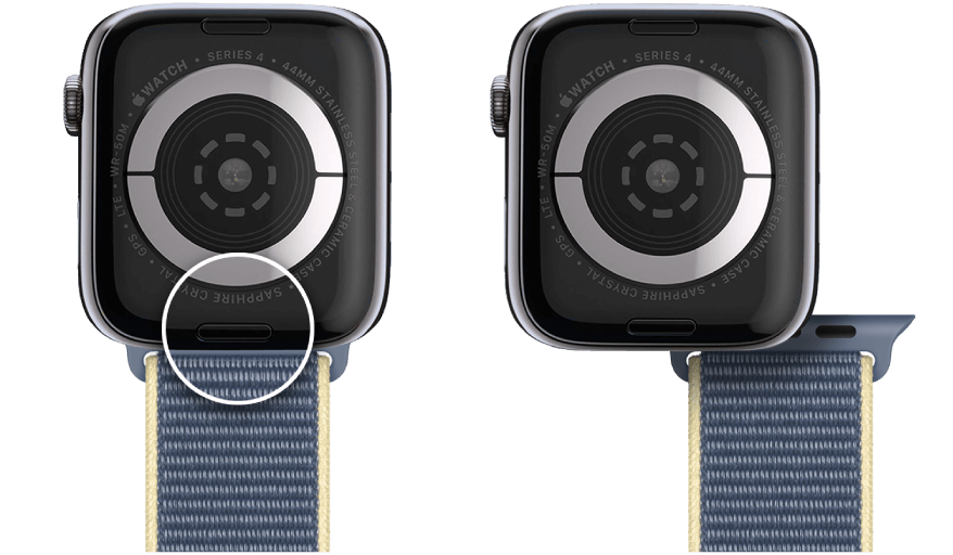 Changer le bracelet Apple Watch étape 1