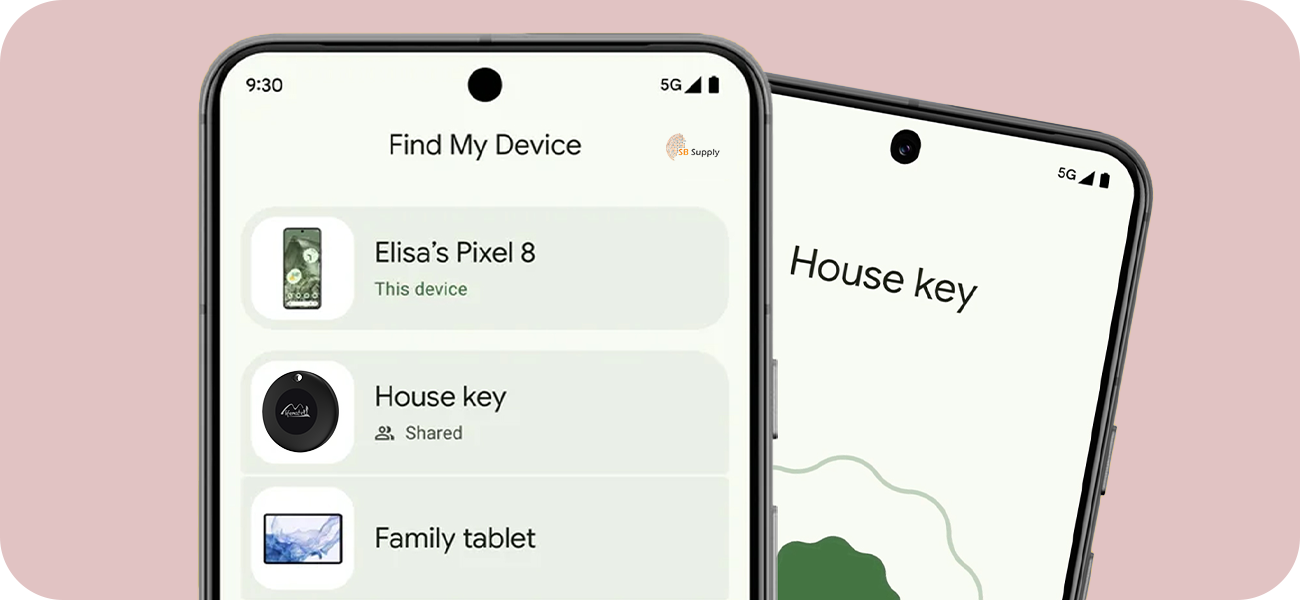 Bannière Google / Android Localiser mon appareil