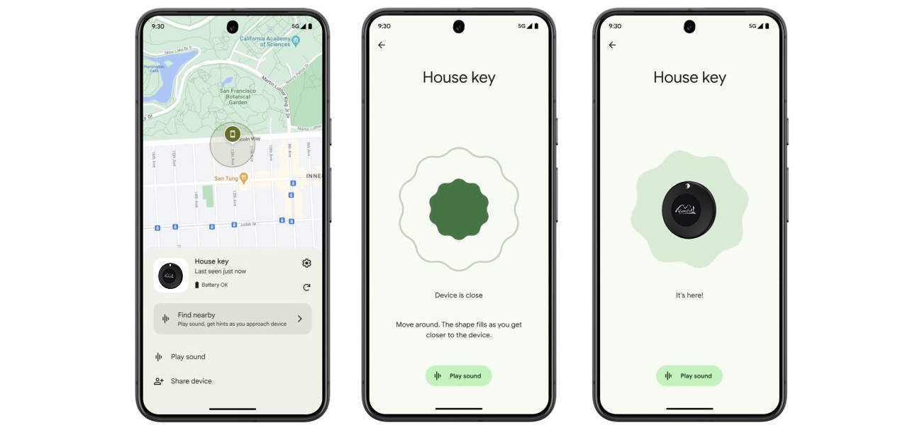 Explication de 'Faire sonner' et 'Trouver à proximité'