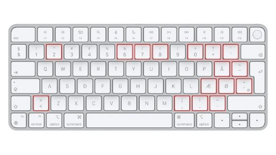 Clavier QWERTY Danois
